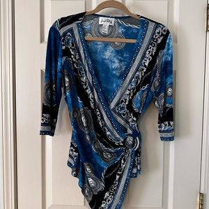 Joseph Ribkoff wrap top, size 12